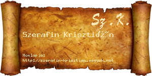Szerafin Krisztián névjegykártya
