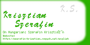 krisztian szerafin business card